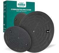 Millto™ Tapa de alcantarillado de plástico redondo Ø DN340 negro PP tapa de alcantarillado | tubo de desagüe tubería tapa tapa cisternendeckel Kl.A15 | carga hasta 1,5 t cubierta ondulado