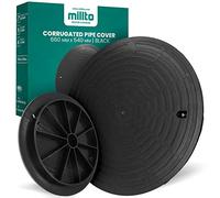Millto™ Tapa de Boca Redonda, Diámetro DN540, Negro, Polipropileno, Tapa de Canal y Desagüe, Cisterna, Kl. A15, Carga hasta 1,5 t, Cubierta Ondulada