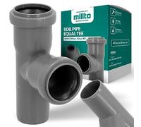Millto™ Tubo de alcantarillado en T, 40 x 40 x 40, 90º, conexión de tubería de alcantarillado, accesorios para sistema sanitario, conector de drenaje de polipropileno, alcantarillado de alcantarillado