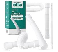 Millto™ Tubo de drenaje flexible 50/40 mm blanco polipropileno conector universal manguera de conexión universal se adapta a todas las configuraciones ajustable