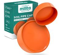 Millto™ Tubo de suelo, tapa de cierre final, orificio de parada, inserto de enchufe, tubo de cubierta, color naranja, polipropileno, plástico, ajuste de 200 mm