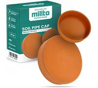 Millto™ Tubo de suelo, tapa de cierre final, orificio de parada, inserto de enchufe, tubo de cubierta, color naranja, polipropileno, plástico, ajuste de enchufe de 250 mm