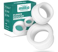 Millto™ Tubo reductor de goma Push Fit, tubo de drenaje, manguito de goma, adaptador de junta de 3 bar, diámetro de 40 x 32 mm, color blanco