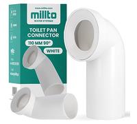 Millto™ WC-Aschlussbogen 110mm 90º Tubo de conexión en ángulo para WC, conector de suelo para inodoro, sistema de desagüe de polipropileno, WC-Anschluss blanco, conexión para inodoro