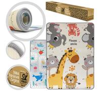 Milly Mally Kinder Alfombra de espuma para jugar al suelo para niños de doble cara, 178 x 120 x 1 cm, material XPE resistente al agua no tóxico antialérgico antideslizante Sea and Africa