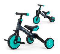 Milly Mally Optimus Bicicleta infantil 3 en 1, triciclo, bicicleta con pedales, para niños y niñas a partir de 1 año, andador para niños, antideslizante, para un regalo, menta