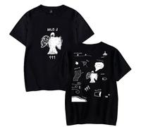 Milo J - Camiseta de manga corta con cuello redondo para hombre y mujer, estampado casual, elegante, retro, ropa de calle Harajuku