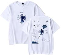 Milo J Camiseta Milo J 111 Album Mujeres Hombres Casual Cuello Redondo Manga Corta Retro Tee, blanco, 3XL