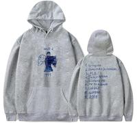 Milo J Merch Camiseta Milo J 111 Album Mujeres Hombres Sudaderas con Capucha Casual Moda Retro Clásico Manga Larga, gris, M