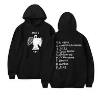 Milo J - Sudadera con capucha casual para hombre y mujer, manga larga, moderna, retro, hip hop, ropa urbana