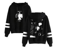 Milo J - Sudadera de manga larga sin bolsillos, informal, para hombre y mujer, estilo retro