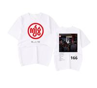 Milo J Vintage 90s Tee Milo J 166 Album Camiseta Mujer Hombre 2025 Casual Cuello Redondo Manga Corta, blanco, XS