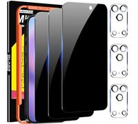 Milomdoi 3 Piezas Protector Pantalla para iPhone 6.9 Pro Max Privacidad Accesorios 17 Degree Angle Antiespias Cristal Templado con 3 Pieza Protect Cámara Protector de Pantalla