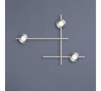 miloox by Sforzin Aplique de pared Mikado, cipria/transparente, 3 luces, cristal