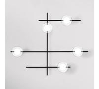 miloox by Sforzin Aplique Mikado, transparente/esmerilado, 5 luces