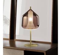 miloox by Sforzin Lámpara de mesa X-Ray, cobre/oro, altura 32,5 cm cristal True