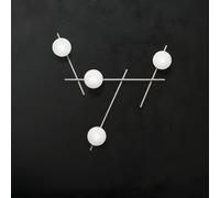 miloox by Sforzin Mikado aplique de pared, cipria/blanco, 4 luces, cristal, metal