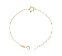 MILOR - Pulsera de mujer de oro de 9 quilates; pulsera con colgante de estrella; joyas fabricadas en Italia; idea regalo para cumpleaños, aniversario, día mujer, día de la madre
