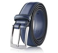 Milorde Cinturón de cuero auténtico para hombre, hecho a mano, 100% cuero vacuno, diseños modernos y clásicos para el trabajo, negocios y uso diario, 32 (Fits waist 30-31")