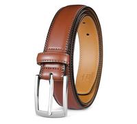 Milorde Cinturón de cuero auténtico para hombre, hecho a mano, 100% cuero vacuno, diseños modernos y clásicos para el trabajo, negocios y uso diario, 38 (Fits waist 36-37")
