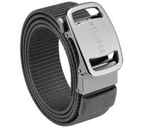 Milorde Cinturón de nailon con trinquete para hombre, 35 mm, diseños modernos y cómodos para el trabajo, negocios e informal, Camiseta sin mangas gris, 34-38”Waist Adjustable（110cm）