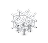 Milos Pro-30 Square G Truss - Cross + Down 5-way QCVU51-90° Corner - Heavy duty - Silver - G