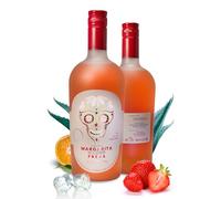 MiLove Margarita Fresa - Cóctel Premium, artesano y natural - Elaborado con tequila Agave azul (México), fresas nacionales, limón mediterráneo, licor triple seco y jarabe simple - 2x75 cl.