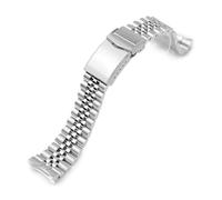 MiLTAT 22 mm Super-J Louis Correa de reloj para Seiko 5 Sports 42,5 mm SRPD51 SRPD55 SRPD79, Taille homme, Rubí estrellado, plata, SS221820B160(FR)