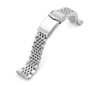 MiLTAT Correa de reloj de 19 mm de goma BOR de liberación rápida con extremo recto cepillado - centro pulido, Man's size, Ágata