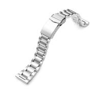 MiLTAT Correa de reloj de liberación rápida Entwine de 22 mm con extremo recto pulido (versión sin herramientas), Man's size, Ágata