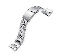 MiLTAT Correa de reloj Super-O de 20 mm compatible con Seiko Alpinist SARB017 SPB155 SBEJ005 Hamilton H70455733, dos tonos