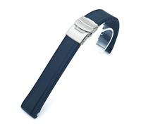 MiLTAT StrapXPro - Correa de reloj de goma azul compatible con Seiko Prospex SRP777 y King Turtles SRPF77