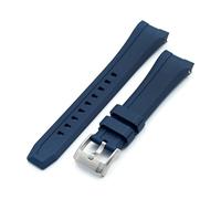 MiLTAT Wheels FKM - Correa de reloj de goma compatible con Orient Kamasu, liberación rápida, 22 mm, color azul marino