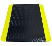 Miltex 12011 DF920 Yoga Deck, 60 x 90 cm, Color Negro con Lado Rayas Amarillas