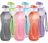 Milton Botellas de agua para niños, reutilizables, a prueba de fugas, de plástico de 355 ml, boca ancha, botella de agua grande para bebidas grandes, sin BPA y sin fugas, con asa y correa de