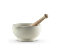 Milton Brook MB947005 - Mortero y pilón, porcelana vitrificada, color blanco