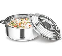 Milton Galaxia 2500 - Cazuela aislada de acero inoxidable, 2500 ml, 2,381.4 g, cuenco térmico para servir, mantiene la comida caliente y fría durante largas horas, elegante calentador de alimentos,