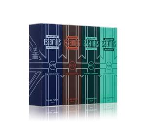 MILTON-LLOYD ESSENTIALS Número 12, 15, 17 y 19 Fragancias de Lujo, Set de 4 x 50 ml Eau de Parfum, Set de Regalo de Aftershave, Perfume para Hombres