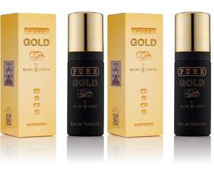Milton-Lloyd Pure Gold by Mary Chess - Fragrance for Men - 50ml Eau de Toilette (Paquete de 2)