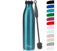 Milu Botella de acero inoxidable de 350, 500, 750 ml, 1 L, 1,5 L, botella de agua térmica aislante, a prueba de fugas, doble pared, apta para bebidas con gas (rojo, 1,5 L)