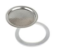 Milu Filtro de recambio para cafetera espresso acero inoxidable 2, 4, 6, 9 tazas - recambio - filtro incl. tamiz reductor + junta (9 tazas (450ml))