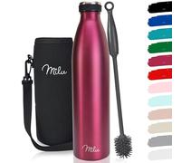 Milu Termo Botella de Agua 500ml, 750ml, 1l - Acero Inoxidable - Aislamiento de Vacío de Doble Pared - Libre BPA (Berry, 1000ml)