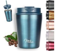 Milu Termo Cafe 300ml, 400ml, 500ml - Vaso Termico Antigoteo, Taza Termica acero inox sin BPA, Vaso Insulated Mug para llevar (Green, 300ml)