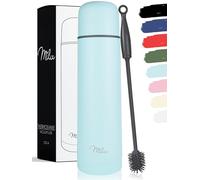 Milu Termo de café 500ml, 750ml, 1l - Botella térmica aislada, Frasco de Vacío de Acero Inoxidable, Sin BPA - Doble Pared Aislamiento al Vacio - 100% a prueba de fugas (Azul claro, 1000 ml)