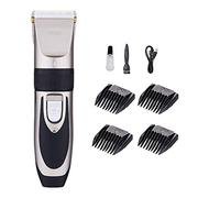 MILUCE Profesional Recargable Inalámbrico para Perros Gatos Cuidado de Caballos Clippers Kit USB Charge Tijeras para el pelo de Perros Silencioso Mascotas Clipper (Color : A)