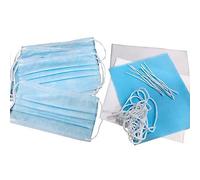 MILUCE - Tejido de fusión, impermeable, desechable, tres capas permeable al aire, embalaje no tejido, con bandas de la oreja y la nariz de puente, DIY 100