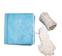 MILUCE - Tela desechable impermeable y no tejida fundida, paquete de material de tres capas con correa de gancho para la oreja y puente de la nariz