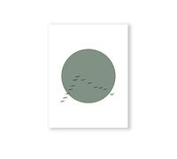 MILUKA Láminas Decorativas para enmarcar colección Birds AT Sunset | Póster Pájaros Relajante Better Together | Varios Tamaños (Pájaros volando, 50 x 70 cm)