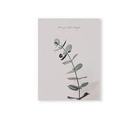 MILUKA Láminas Decorativas para enmarcar colección FEUILLES (láminas Hojas Verdes) | Varios Tamaños - Le Temps Passe … (Eucalipto, 30 x 40)