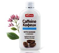 Milva Champú con Cafeína y Extracto de Quinina - 200 ml Champú Fortalecedor para Mujer y Hombre que Cuida el Cuero Cabelludo y Da Más Cuerpo al Cabello Fino, Quebradizo y con Menos Densidad